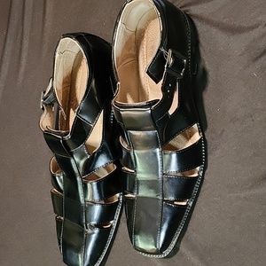 Men size 12 Stacy Adams Fisherman Sandals Black